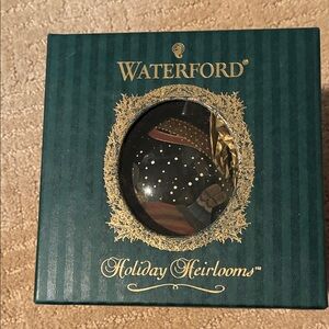 Waterford Holiday Heirlooms Black and Gold Ornament